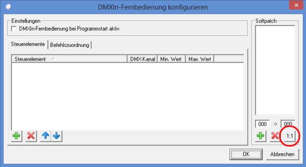 Picture 8: Softpatch configuration DMXControl 2